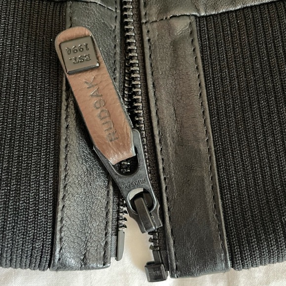 RUDSAK LEATHER BOMBER JACKET - Picture 3 of 12